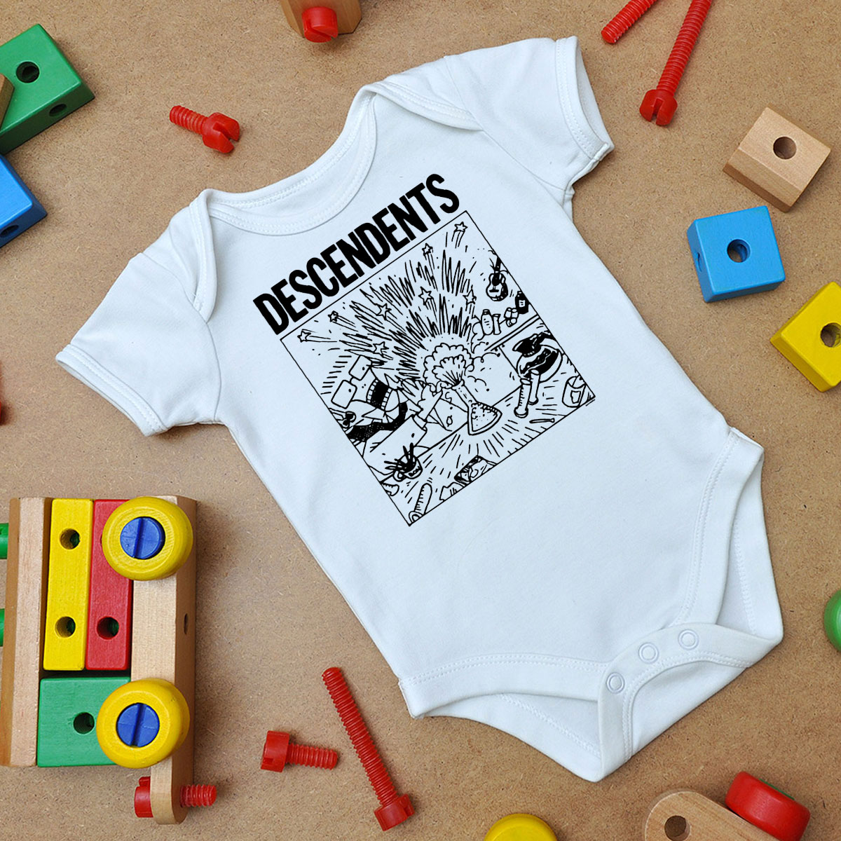 Spazzhazard Explosion Descendents Baby Onesie