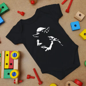 Star Wars Yoda Silhoutte Baby Onesie