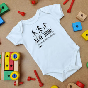 Stay Home I Baby Onesie