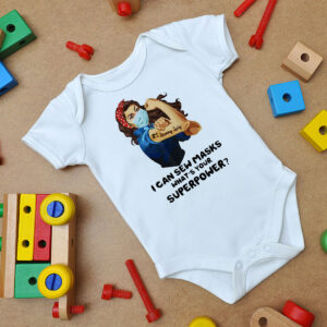 Strong Woman Tattoo Serving Lady Baby Onesie