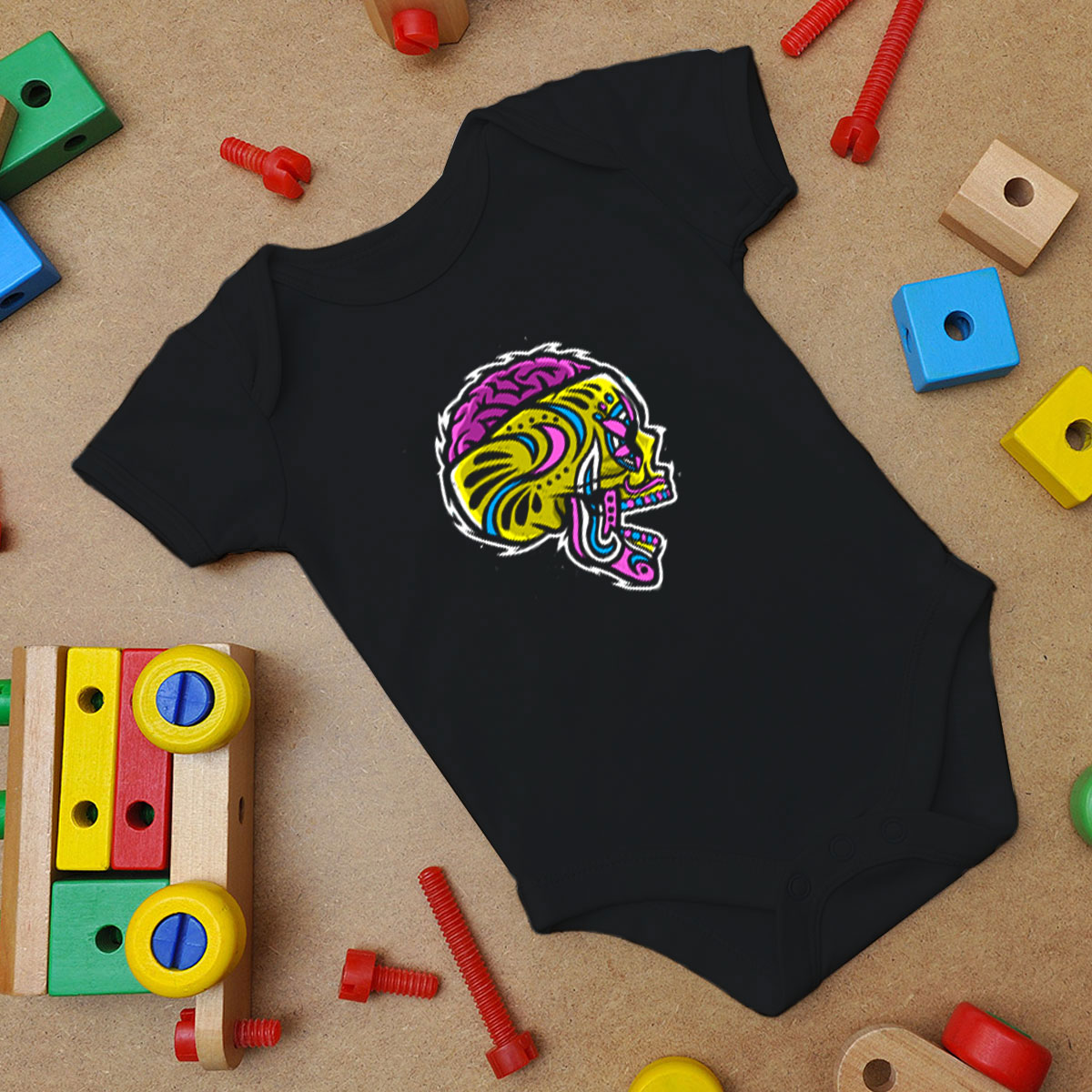 Sugar Crazy Skull Baby Onesie