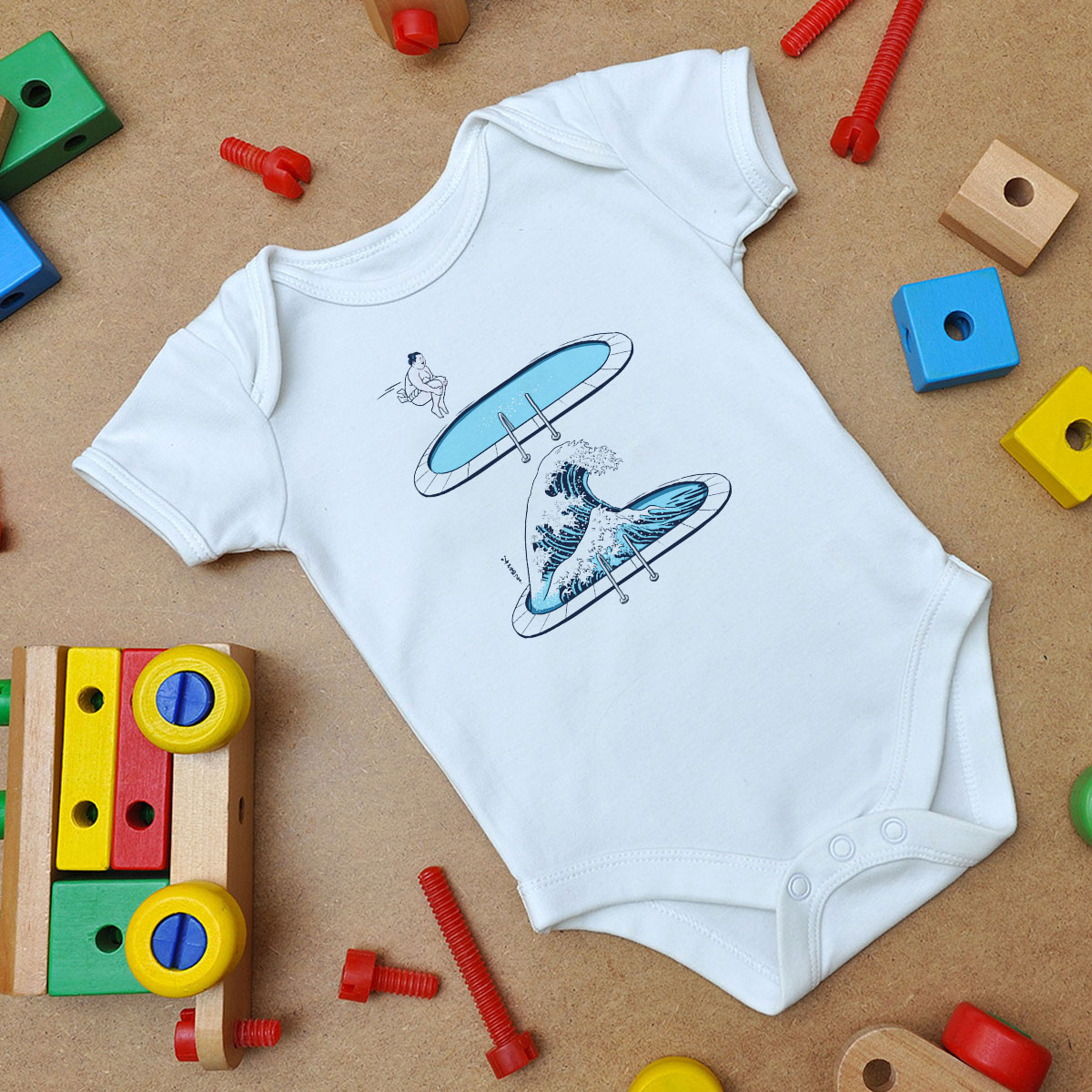 Sumo Wave Baby Onesie