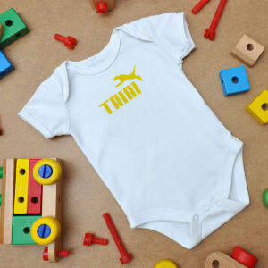 Super Hero Yellow Baby Onesie
