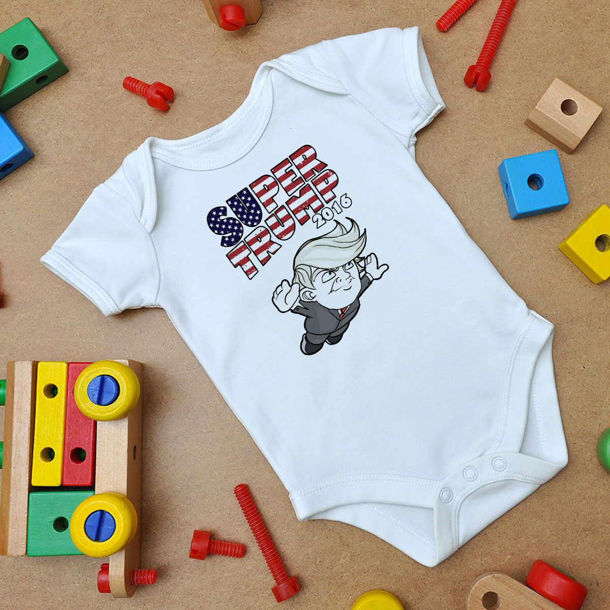 Super Trump 2016 Baby Onesie