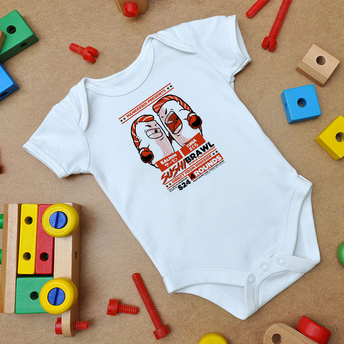 Sushi Brawl Baby Onesie