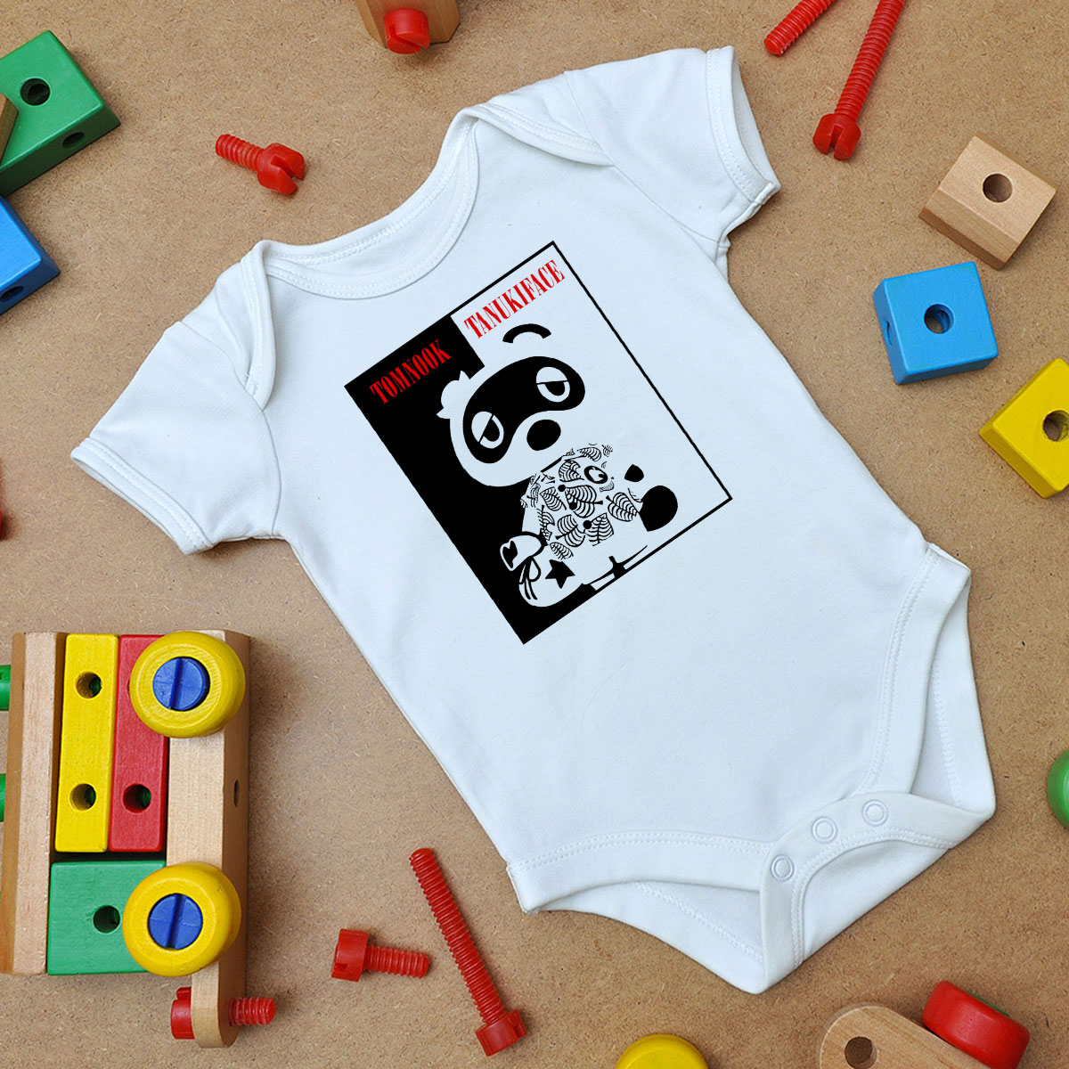 Tanukiface V2 Baby Onesie