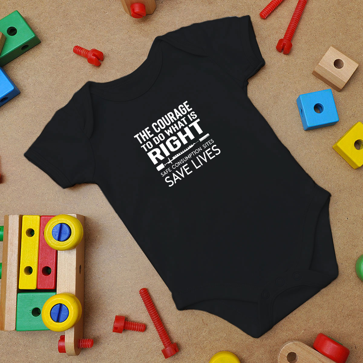 The Courage To Do What Is Right For Drug Users Baby Onesie