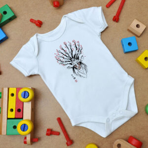 The Deer God Sumi E Baby Onesie