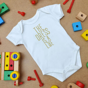 The Dress Is A Lie White Baby Onesie