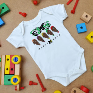 Thrashed 90S Dennis Rodman Mtv World Tour Baby Onesie