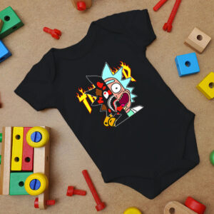 Thrasher Bape Rick Morty Baby Onesie