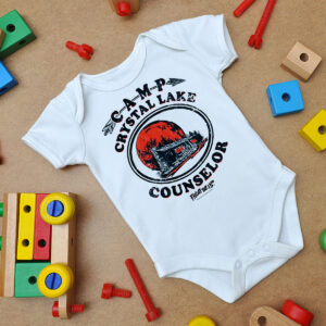 Vintage Camp Crystal Lake Counselor Baby Onesie