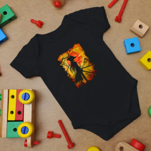 Vintage Lady Samurai Baby Onesie