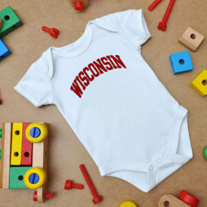 Vintage Wisconsin University Baby Onesie