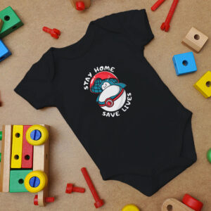 Stay Home Snorlax Baby Onesie