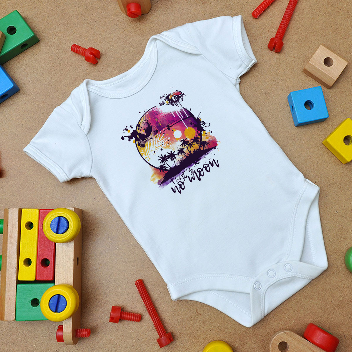 Summer Side Watercolor Baby Onesie