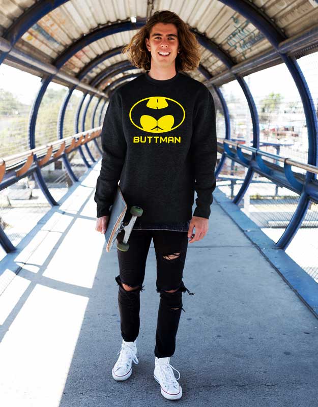 Buttman Batman Parody Sweatshirt