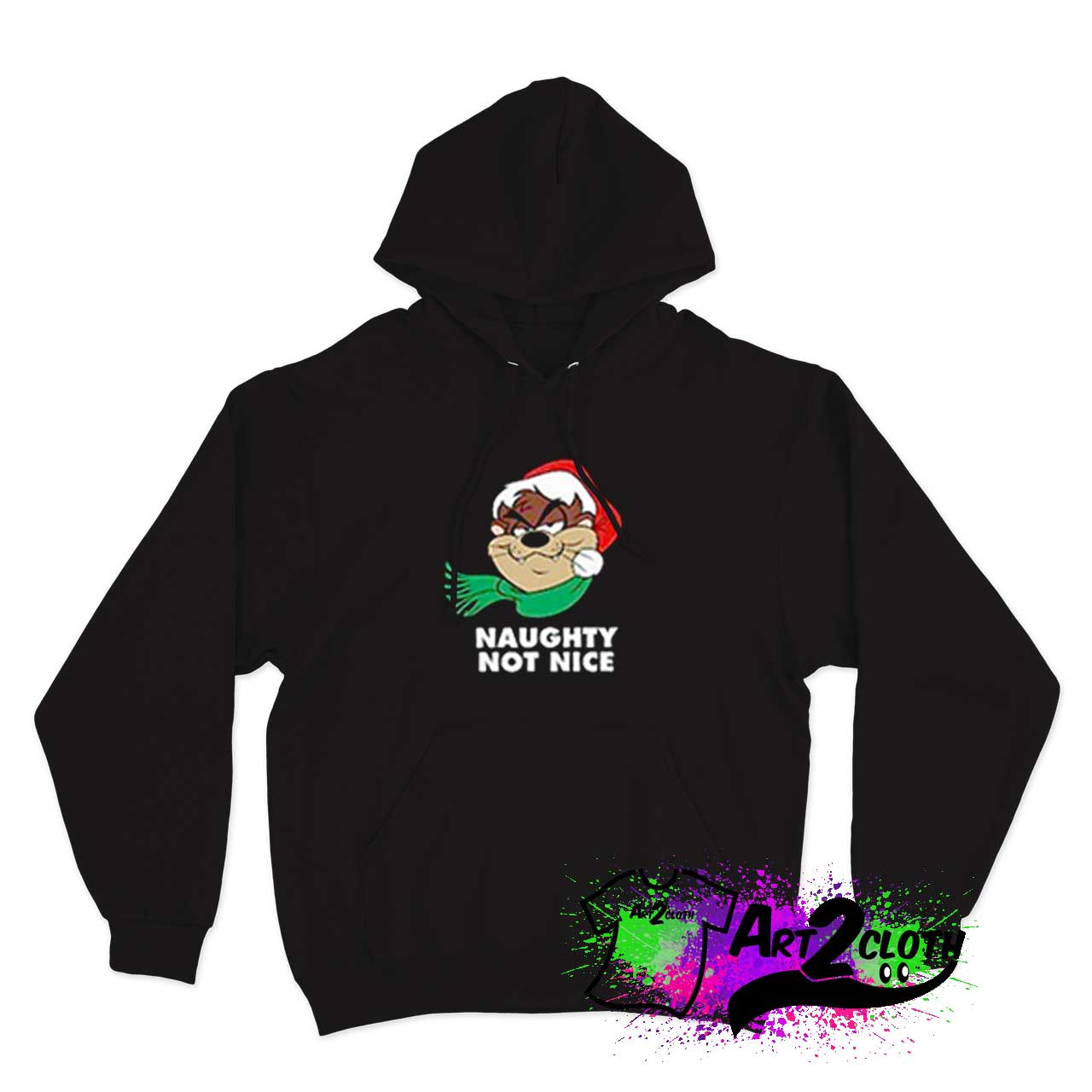 Naughty Not Nice Christmas Taz Hoodie