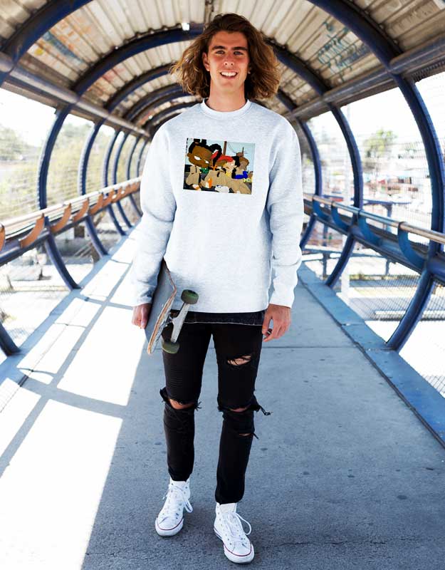 Set It Off Black Cartoon Sweatshirt