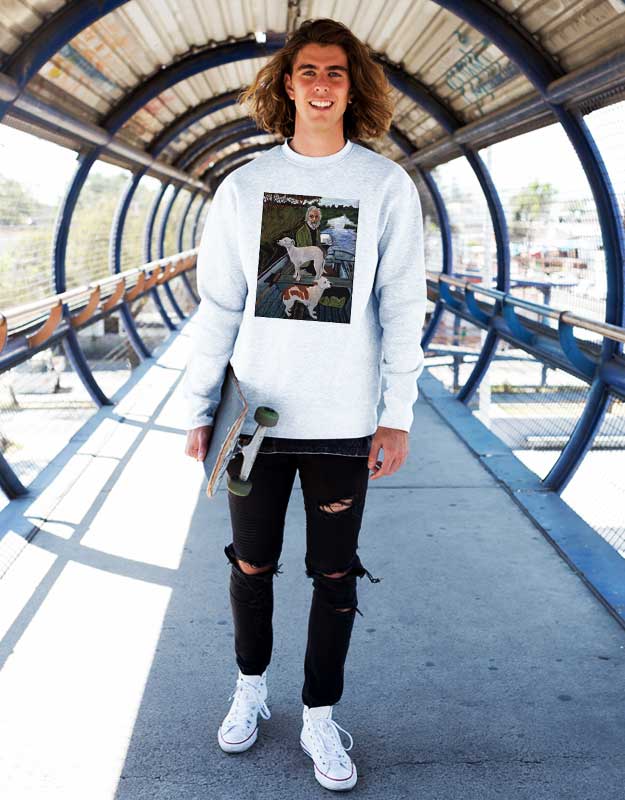 Goodfellas Painting Old Man Sweatshirt an 3