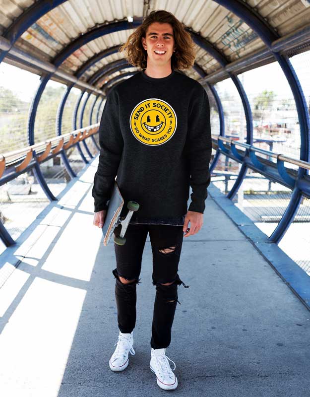 Send It Society Smiley Sweatshirt