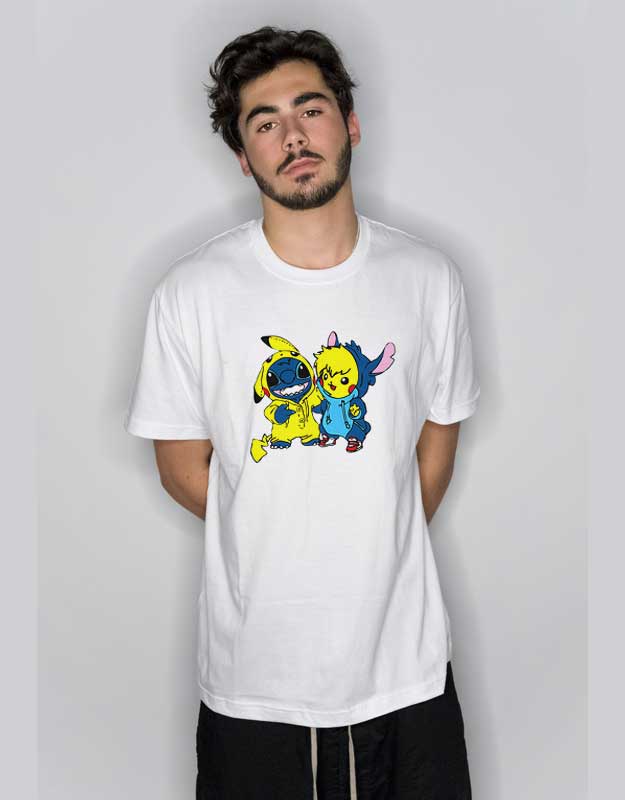 Stitch And Pikachu T Shirt