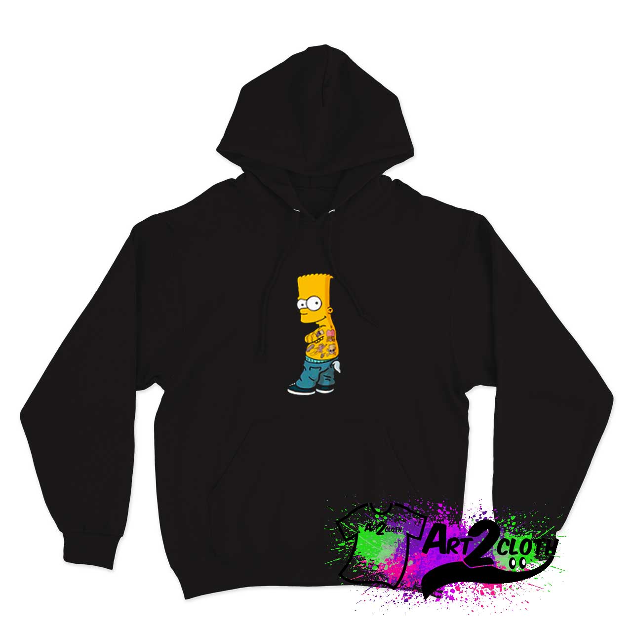 Bart Simpson Tattoo Hoodie - Custom Hoodies