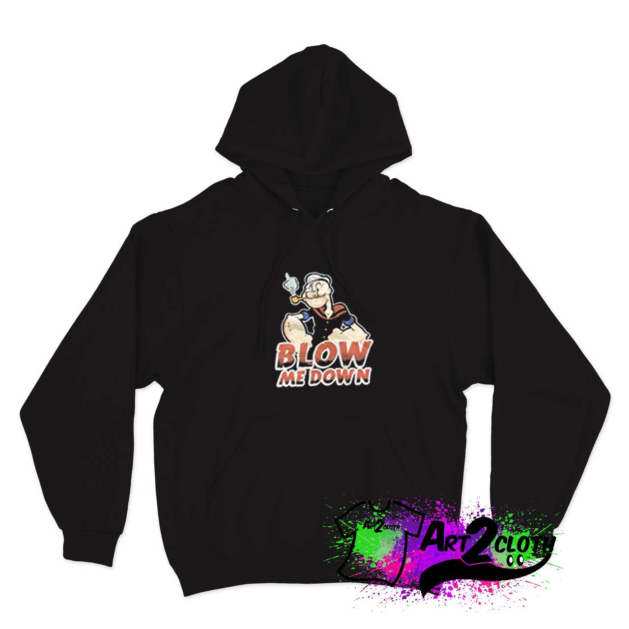 Popeye Blow Me Down Vintage Hoodie