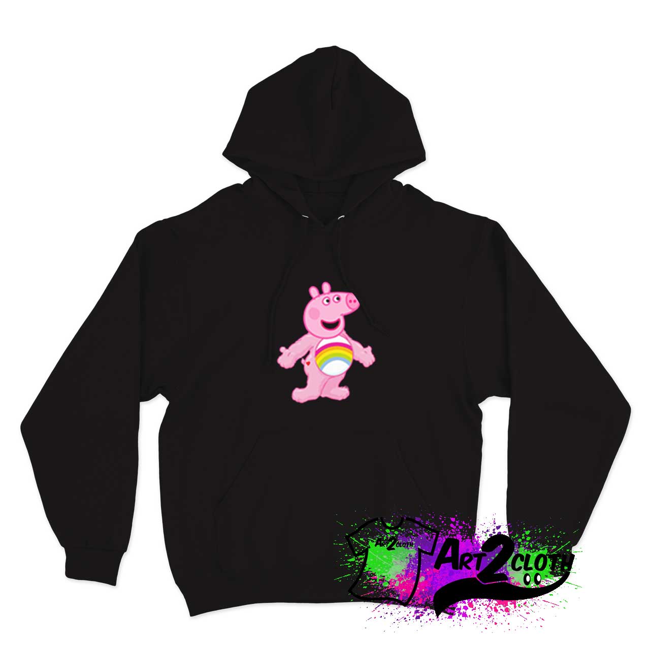 Pink Care Bear Peppa Pig Hoodie