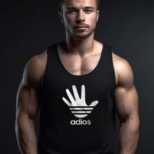 Adios Adidas Parody Joke Funny Tank Top