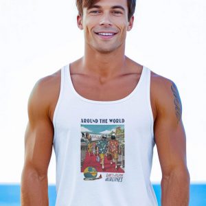 Around The World Airlines Electronic Dance Duo Tank Top