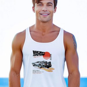 Back to the Future Delorean Kanji Tank Top