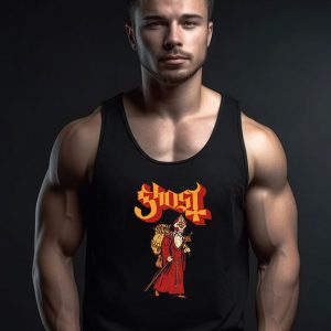 Ghost Greetings From Papa Noel Slim Fit Tank Top