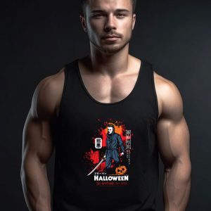 Halloween Michael Myers Samurai Kanji Tank Top