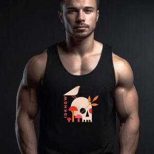 I Don't Know How But They Found Me Mushroom Skull Tank Top