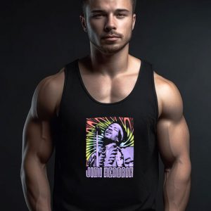 Jimi Hendrix Boxed Rainbow Psychedelic Rays Tank Top