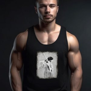 Jimi Hendrix Guitar God Portrait Splatter Wash Tank Top