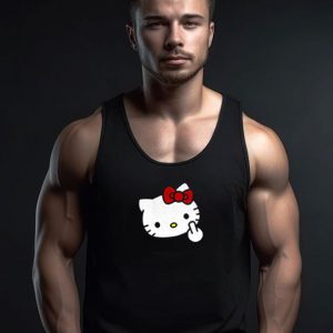 Kitty Middle Finger Funny Unisex Tank Top