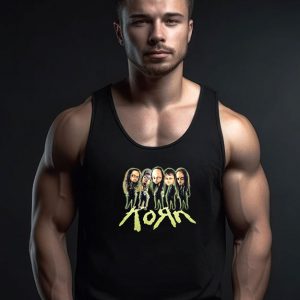 Korn Cartoon Band Caricature Tank Top