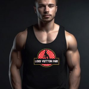 Louis Vuitton Park Logo Jurassic Park Unisex Tank Top
