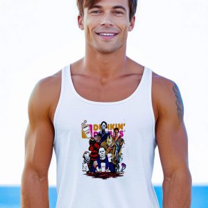 Mashup Horror Movies Killers With Dunkin Donuts Tank Top