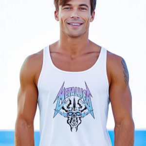 Metallica Pastel Ombre Horned Skull Unisex Tank Top