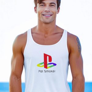 Pot Smoker Playstation Retro Tank Top