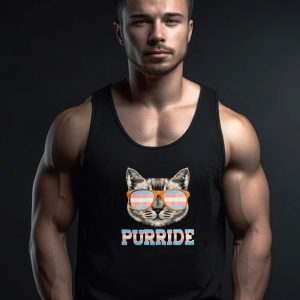 Purride Cat Pride LGBT Transgender Flag Tank Top