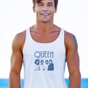 Queen Blue Band Photo & Logo Tank Top