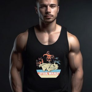 Star Wars Retro Space Scene Tank Top