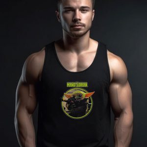 Star Wars The Mandalorian Grogu Hugging An Anzellan Tank Top