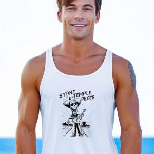 Stone Temple Pilots Singing Skeleton Cowboy Tank Top