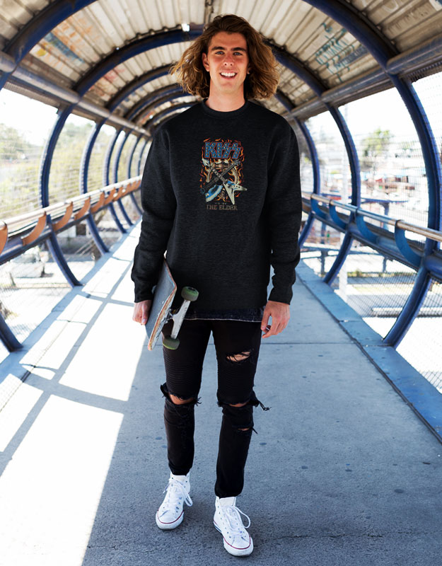 Vintage Kiss Rock Band Music From The Elder Sweatshirt