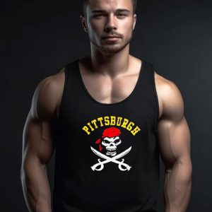 Vintage Pittsburgh Baseball Skull Retro Tank Top